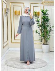 kolu lastikli ferace 20244093 gri