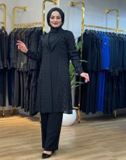 syr3187abiye  takım ceket pantalon siyah