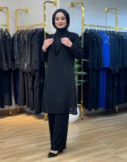 syr3187abiye  takım ceket pantalon siyah 2