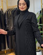 syr3187abiye  takım ceket pantalon siyah 4