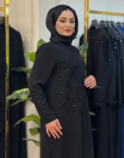 8135 firuze dantel ferace siyah