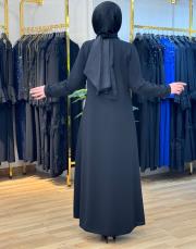 8135 firuze dantel ferace siyah 3