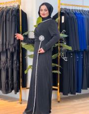 18150 pırıltı elbise taşlı siyah 3