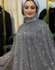 pul payet kasnak işi pelerin. gri 2