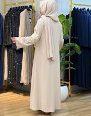 6220 açelya tek abaya bej 3