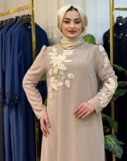 6224 açelya elbise bej