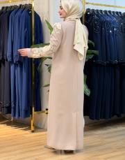 6224 açelya elbise bej 3