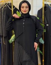 309 kapitone oysho elbise siyah 2