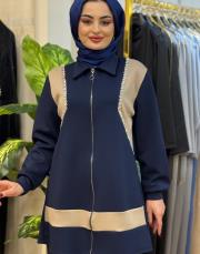 7604 taş işleme pantalonlu takım laci