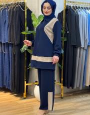 7604 taş işleme pantalonlu takım laci 2