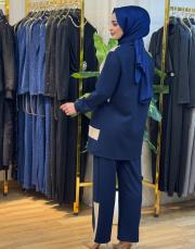 7604 taş işleme pantalonlu takım laci 3