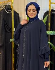 8233 hanne elde taş işleme pelerin iç elbise dahil değildir lacivert