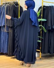 8233 hanne elde taş işleme pelerin iç elbise dahil değildir lacivert 3