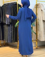 dökme taşlı abiye elbise ındigo 3