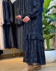 1206  organze  dantel elbise lacivert 4