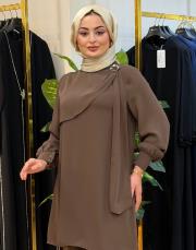 2236 broş pantolonlu takım kahve 2