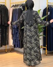 8279 kaftan organze abaya siyah 3
