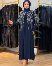 7531 ikili abaya gümüş taş laci