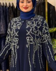 7531 ikili abaya gümüş taş laci 2