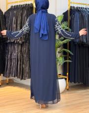 7531 ikili abaya gümüş taş laci 3
