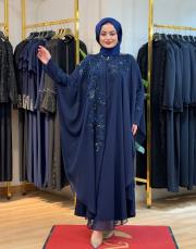 8295 açelya şifon pelerin lacivert