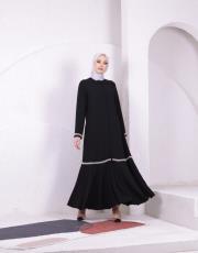 etek kol taşlı ferace 8850 siyah