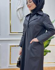 uzun tam boy trençkot 2024302 siyah 2