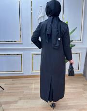 uzun tam boy trençkot 2024302 siyah 3