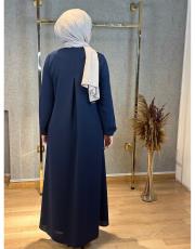 a pile düz ferace taşsız 32264 lacivert 3