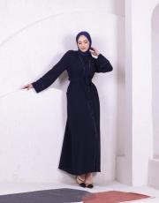 boydan şerit taşlı abaya 32174 laci 3
