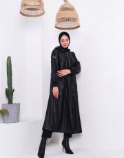 deri yağmurluk 8890 siyah 2