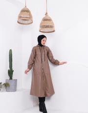 deri yağmurluk 8890 krem 3