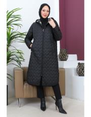 943 velboa kapitone fer. ceket siyah