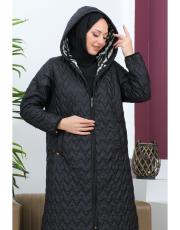 943 velboa kapitone fer. ceket siyah 3