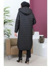 943 velboa kapitone fer. ceket siyah 4