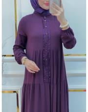 4423 gupur elbise mürdüm 2