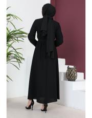 meva elde kesme taş işleme elbise siyah 3