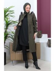 bondik mont kısa boy 88102 haki 3