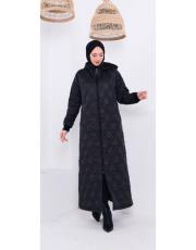 kapitone mont tam boy  94141 siyah