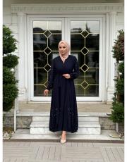 inci kol etek abaya 20234020 lacivert 2